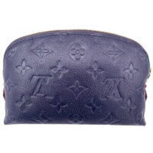 Louis Vuitton MK Blue Rouge Cosmetic Navy Marine Pouch Empreinte